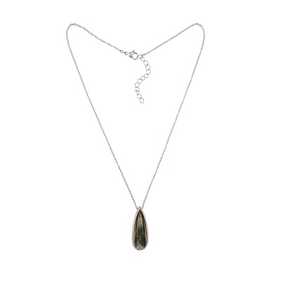 Колье Капля SHELL BP01376-13 BW/S 