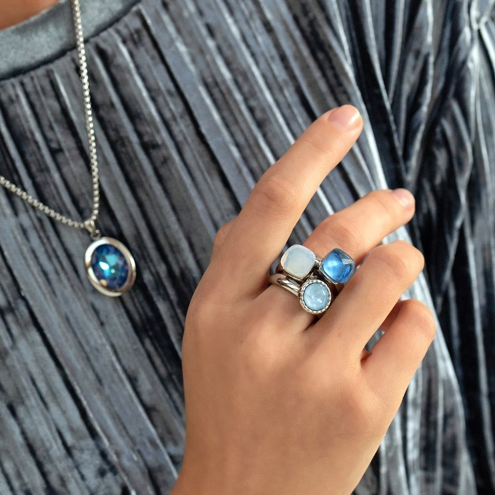 Qudo Колье TIVOLA big S aquamarine Qudo 404527.1 BL/S Арт.: 404527.1 BL/S