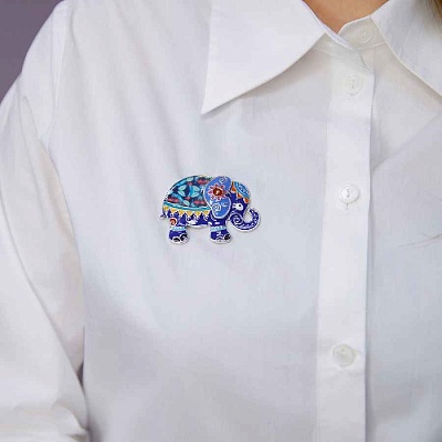 Брошь Слон  Shadore  XZ2293.23 BL/S 