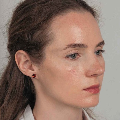 Пусеты  Hot Pink  Fiora Luna  SWE2127/2 HP G 