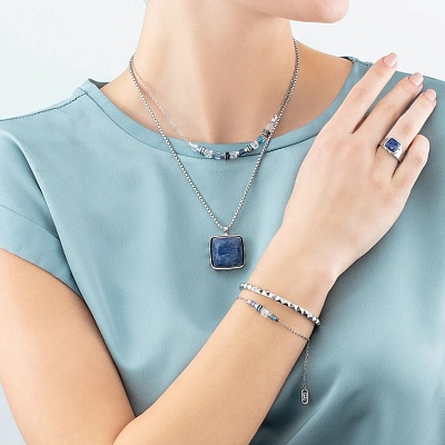 Колье Blue-Silver  Coeur de Lion  1200/10-0717 