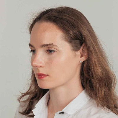 Пусеты  White  Fiora Luna  SWE2127/1 W S 