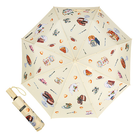 Moschino Зонт складной Moschino 8953-OCI Cups Crem  product-4001 Арт.: product-4001