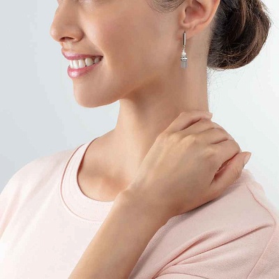 Пусеты Grey-Silver  Coeur de Lion  1122/21-1217 