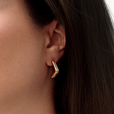 Серьги Crystal  Fiore Luna  A2410SW-E01.2 BW/G 