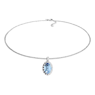 Колье TIVOLA UNICA big (S/P) Aquamarine 3cm 420527 