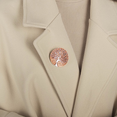 Брошь Дерево  Shadore  XZ1226-1.6 R/S 