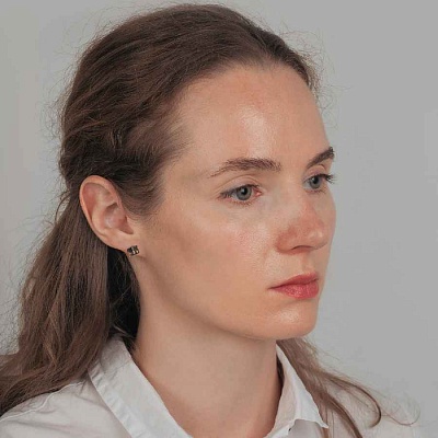 Пусеты  Grey  Fiora Luna  SWE2127/2 GRE S 