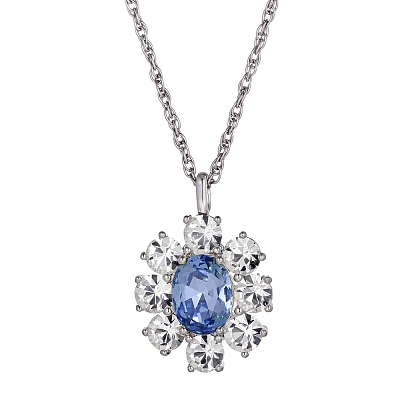 Колье CLAUDIA SS LIGHT BLUE / CRYSTAL  Dyrberg Kern  420045 S/BL 