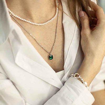 Колье EMERALD  Fiore Luna  BCN08992-07 