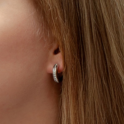 Серьги Crystal   Fiore Luna  A2409SW-E02.1 BW/S 