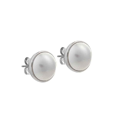 Пусеты Pearl  Fiore Luna  A2005PE-E02.1 BW/S 