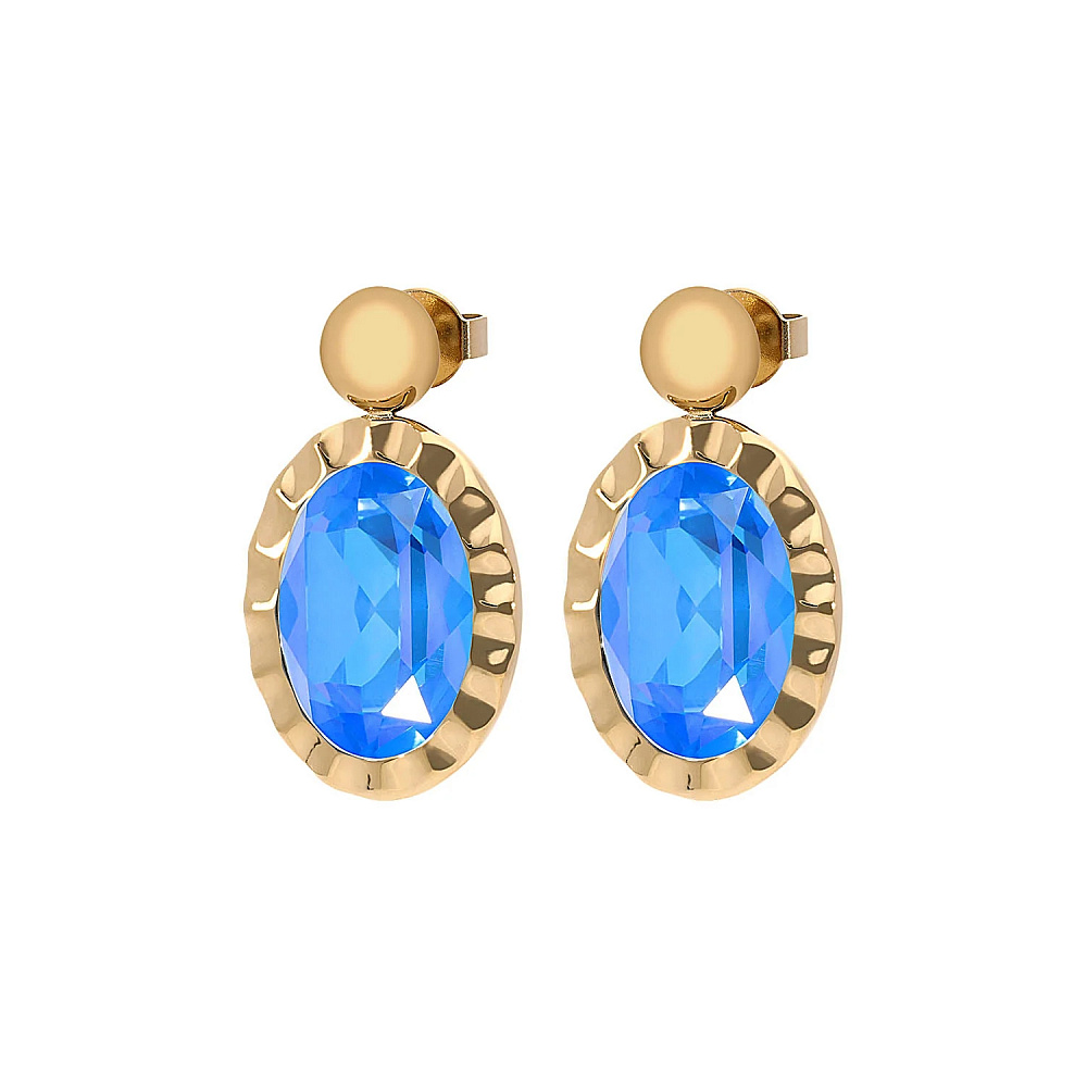 Qudo Серьги TIVOLA UNICA big (G/P) Royal blue delite 2,65cm Qudo 332184 Арт.: 332184