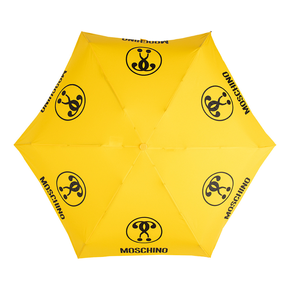 Moschino Зонт складной Moschino 8765-compactU Double questionmark Yellow  product-3539 Арт.: product-3539