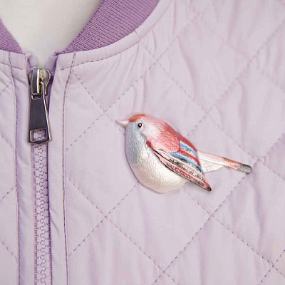 Брошь Птичка  Shadore  XZ1241.7 R/S 