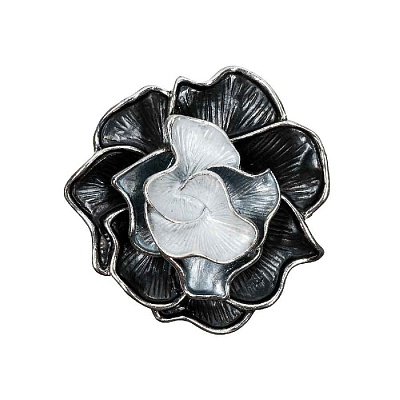 Брошь Цветок XZ1154.2 BW/S 