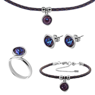 Колье Burgandy Delite  Fiore Luna  B1909.11 V/S 