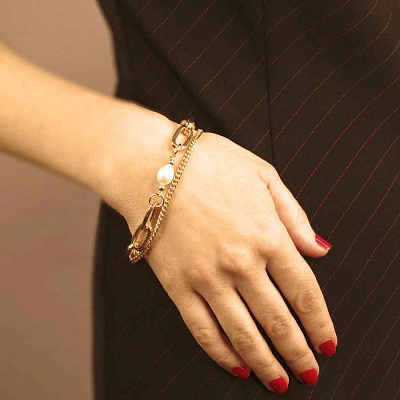 Браслет Pearle Сarabiner  Fiore Luna  CL1009/MP G 