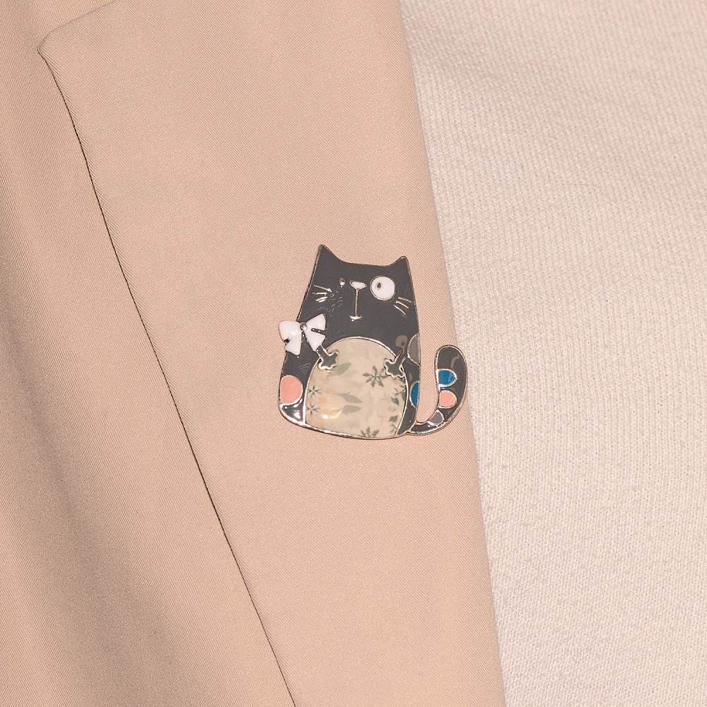 Shadore Брошь Кот бант Арт.: XZ2299.2 BW/S