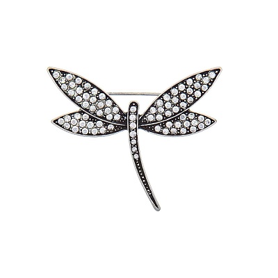 Брошь Стрекоза  Shadore  FAN-06023.4 BW/S 