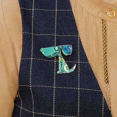 Брошь Собака  Shadore  XZ2291.16 G/G 