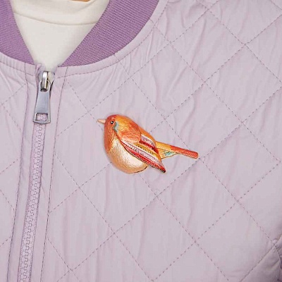 Брошь Птичка  Shadore  XZ1241.10 BR/G 