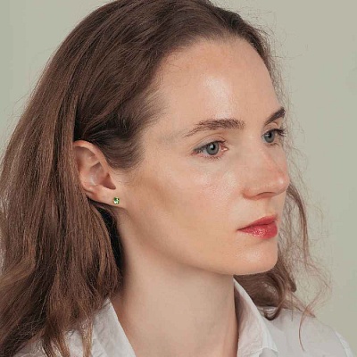 Пусеты  Peridot  Fiora Luna  SWE2127/1 PE G 