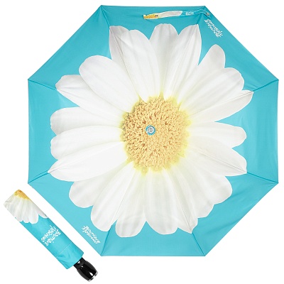 Зонт складной Moschino 7006-OCP Giant Daisy Lightblue product-2917 