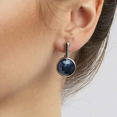 Серьги pearl sodalite Possebon A1993.22 BL/S  Possebon  A1993.22 BL/S 