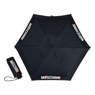 Зонт складной Moschino 8550-superminiA Logo with bears Black+Box teddy Moschino product-3421 Зонт складной Moschino 8550-superminiA Logo with bears Black+Box teddy Moschino product-3421