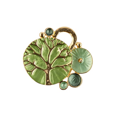 Брошь Абстракция-дерево XZ1157.16 G/G 