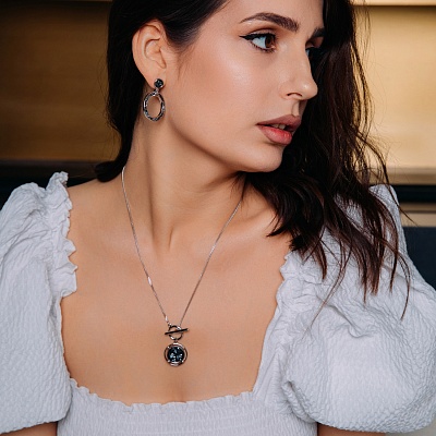 Колье SSHA  Fiore Luna  B2110SW-N01.15 BR/S 