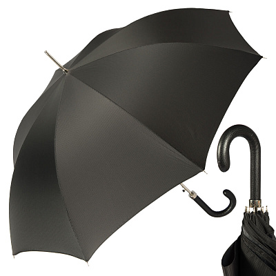 Зонт-трость Pasotti Classic Pelle StripesS Black product-1761 
