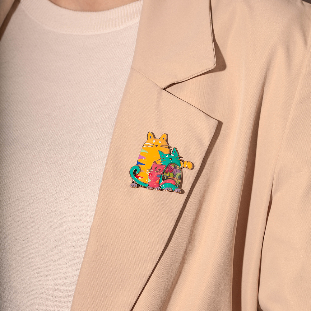 Shadore Брошь Котики Арт.: XZ2051.27 M/G