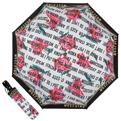 Зонт складной Moschino 8902-OCA Flowers and slogans Мulti product-3164 