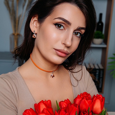 Серьги Vintage Rose  Fiore Luna  A2110SW-E04.5 R/S 