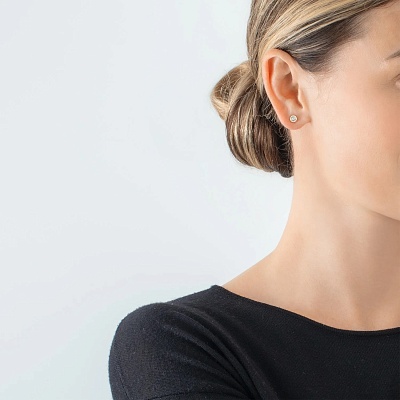 Пусеты Crystal-Gold  Coeur de Lion  0227/21-1816 