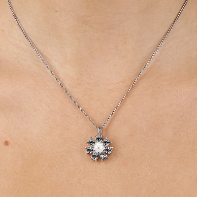 Колье DELISE SS GREY /WHITE PEARL  Dyrberg Kern  450105 