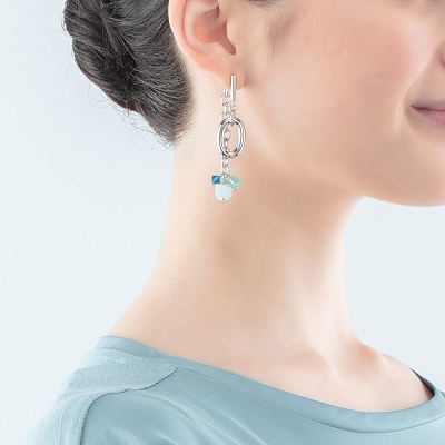 Серьги Blue-Silver  Coeur de Lion  4521/21-0717 