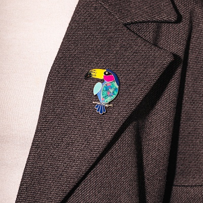 Брошь Тукан  Shadore  XZ0457.23 BL/S 