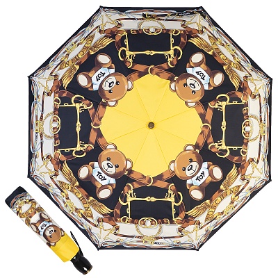 Зонт складной Moschino 8044-OCA Belts Bear Black Multi product-2959 