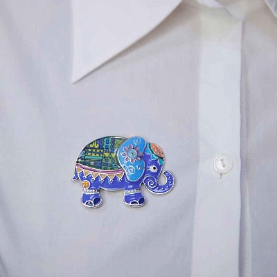 Брошь Слон  Shadore  XZ2293.21 BL/S 