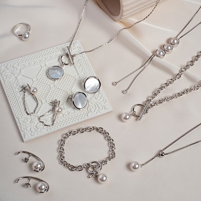 Колье MOP  Fiore Luna  B2010NM-N03.2 BW/S 