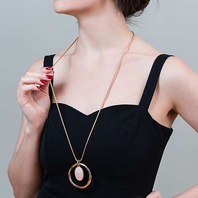 Колье ROSE QUARTZ  Fiore Luna  LN5131R/RG 