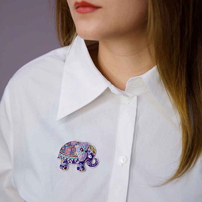 Брошь Слон  Shadore  XZ2293.11 V/S 