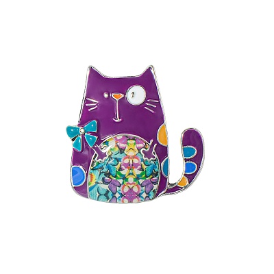 Брошь Кот бант XZ2299.11 V/S 