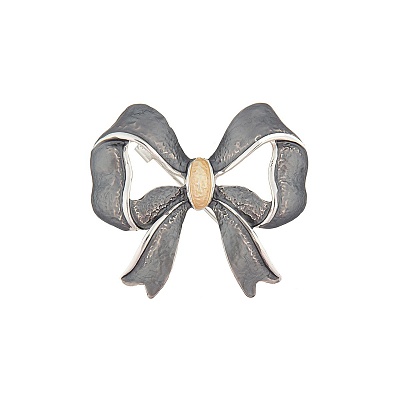 Брошь Бантик XZ2088.3 BW/S 