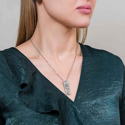 Колье Пирамида SHELL  Fiore Luna  BP02788-9 BW/S 