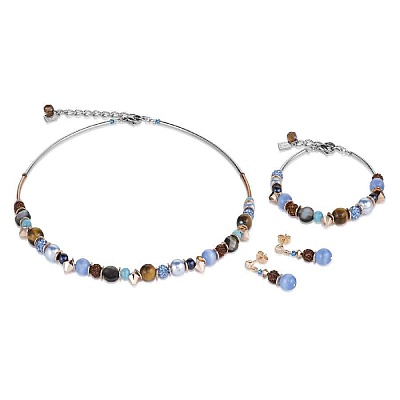 *Серьги Blue-Brown  Coeur de Lion  *4864/21-0711 