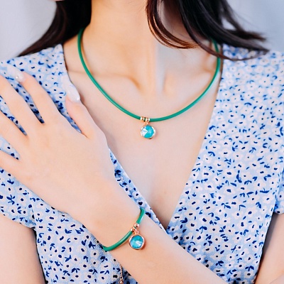 Браслет Aquamarine  Fiore Luna  C1902.M22 BL/S 